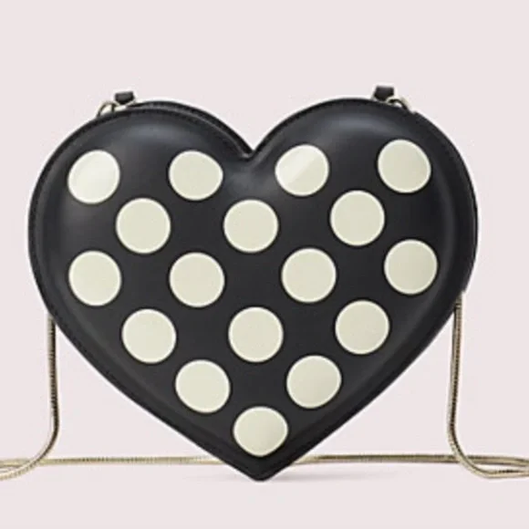 Kate Spade Women's Bag Crossbody Purse - 3D Polka Dot Heart - Retails $298 - Picture 4 of 8